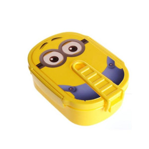 Easy Shop Minions Yellow Lunch Box With Spoon Easy Shop Minions Yellow Lunch Box With Spoon