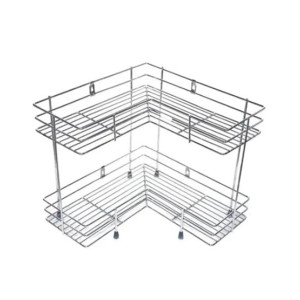 Easy Shop 2 Layer Kitchen and Home Metal Corner Rack Easy Shop 2 Layer Kitchen and Home Metal Corner Rack