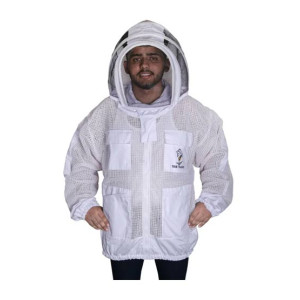 Toor Traders 3 Layer Ultra Breeze Ventilated Beekeepers with Fencing Veil Jacket For Men Toor Traders 3 Layer Ultra Breeze Ventilated Beekeepers with Fencing Veil Jacket For Men