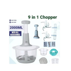 The AZY Manual 9 in 1 Chopper Food Processor