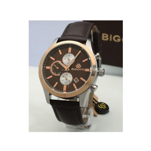 Bigotti Leather Men's Watch Brown (BG.1.10132-6) Bigotti Leather Men's Watch Brown (BG.1.10132-6)