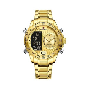 NaviForce Dual Time Working Men’s Watch Golden (NF-9199-5) NaviForce Dual Time Working Men’s Watch Golden (NF-9199-5)