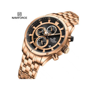 Naviforce Chronoquest Edition Watch For Men Golden (NF-8046-8) Naviforce Chronoquest Edition Watch For Men Golden (NF-8046-8)