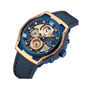 Naviforce Leather X Watch For Men Blue (nf-8051-3) Naviforce Leather X Watch For Men Blue (nf-8051-3)
