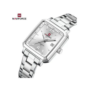 Naviforce Square Class Edition Watch For Women Silver (NF-9252g-7)