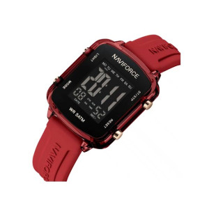 Naviforce Sparkle Beat Watch For Women Red (NF-7120-8)