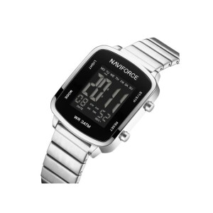 Naviforce Elegant Pixel Watch For Women Silver (NF-5058-8)
