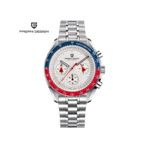 Pagani Design Seiko V63 Movement Watch For Men Silver (PD-1701-17) Pagani Design Seiko V63 Movement Watch For Men Silver (PD-1701-17)