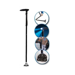 Ferozi Traders Trusty Cane LED Folding Walking Stick Ferozi Traders Trusty Cane LED Folding Walking Stick