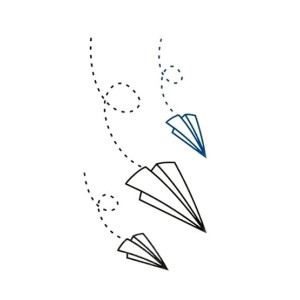 G-Mart Airplane Design Temporary Tattoo Sticker