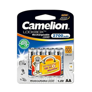 Camelion 2700mAh Rechargeable Battery Pack of 4