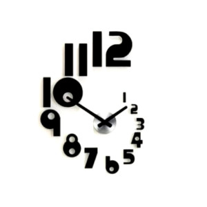 Charming Closet 3D Acrylic Wall Clock Black (0057) Charming Closet 3D Acrylic Wall Clock Black (0057)