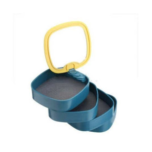 Charming Closet 4 Layers Rotatable Jewellery Box Blue Charming Closet 4 Layers Rotatable Jewellery Box Blue