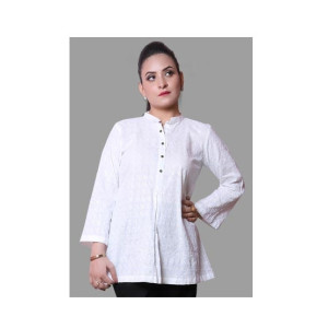 Wardahs Collection Chicken Short Kurti For Women White (0001) Wardahs Collection Chicken Short Kurti For Women White (0001)