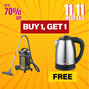 Electromax Vacuum Cleaner (EMVC-2500) With Free Electric Kettle (EMKT-2700)