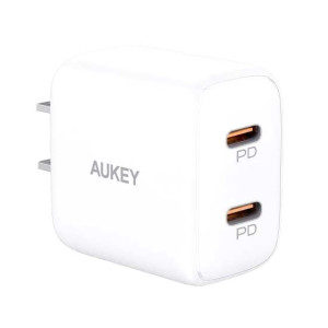 Aukey Swift Duo 20W USB C PD Charger - White (PA-R1s) Aukey Swift Duo 20W USB C PD Charger - White (PA-R1s)
