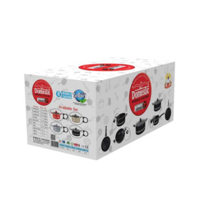 Domestic Non Stick Jumbo Cookware Gift Set Black - 21 Pieces Domestic Non Stick Jumbo Cookware Gift Set Black - 21 Pieces