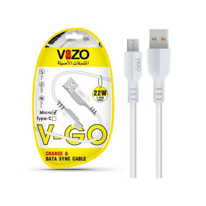 Vizo V-Go Micro Data Charging Cable White Vizo V-Go Micro Data Charging Cable White
