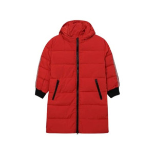 HnH Marketing Quilted Zipper Hoodie Jacket For Women Red HnH Marketing Quilted Zipper Hoodie Jacket For Women Red