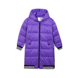 HnH Marketing Long Quilted Zipper Hoodie For Women Purple HnH Marketing Long Quilted Zipper Hoodie For Women Purple