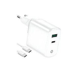 Infinix 20W Wall PD Charger With Type-C To Type-C Cable White (XC05) Infinix 20W Wall PD Charger With Type-C To Type-C Cable White (XC05)