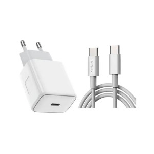 Infinix 30W PD Charger With Type-C To Type-C Cable White (XC06) Infinix 30W PD Charger With Type-C To Type-C Cable White (XC06)