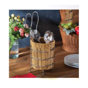 Easy Shop Bamboo Spoon Holder Brown Easy Shop Bamboo Spoon Holder Brown