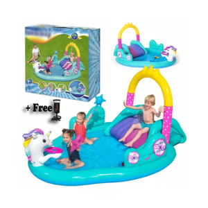 Easy Shop Inflatable Magical Unicorn Carriage Swimming Pool For Kids Easy Shop Inflatable Magical Unicorn Carriage Swimming Pool For Kids