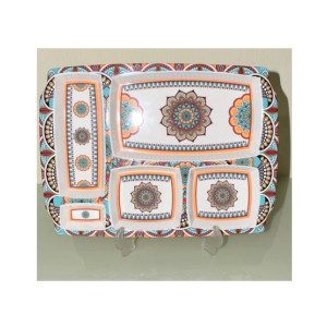 Easy Shop Melamine 5 Partition Serving Tray Easy Shop Melamine 5 Partition Serving Tray