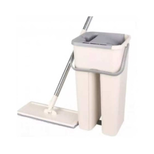 Easy Shop Mop With Fiber Bucket And Reusable Mop Pads Easy Shop Mop With Fiber Bucket And Reusable Mop Pads