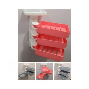 Easy Shop Plastic 3 layer Soap Dish Easy Shop Plastic 3 layer Soap Dish