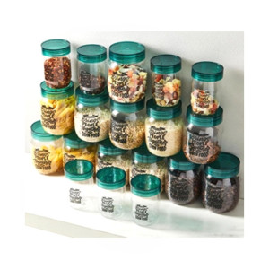 Easy Shop Plastic Acrylic Spices Jar Set 19 Pcs Easy Shop Plastic Acrylic Spices Jar Set 19 Pcs