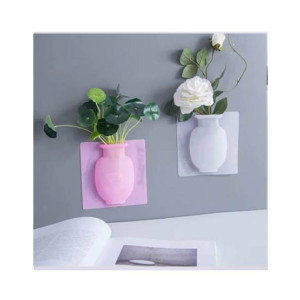 Easy Shop Silicone Vase 3D Flower Pot Sticker Easy Shop Silicone Vase 3D Flower Pot Sticker