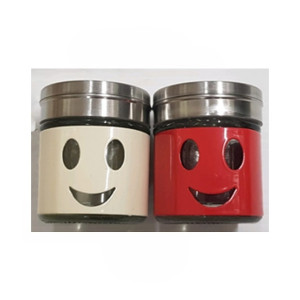 Easy Shop Smiley Face Spice Bottle With Steel Lid Pack Of 2 Easy Shop Smiley Face Spice Bottle With Steel Lid Pack Of 2