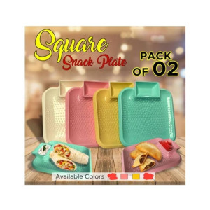 Easy Shop Square Shape Serving Plate - Pack Of 2 Easy Shop Square Shape Serving Plate - Pack Of 2