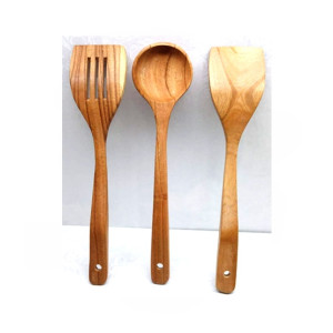 Easy Shop Wooden Cooking Spoon Set - 3pcs Easy Shop Wooden Cooking Spoon Set - 3pcs