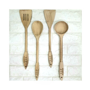 Easy Shop Wooden Cooking Spoon Set - 4pcs Easy Shop Wooden Cooking Spoon Set - 4pcs