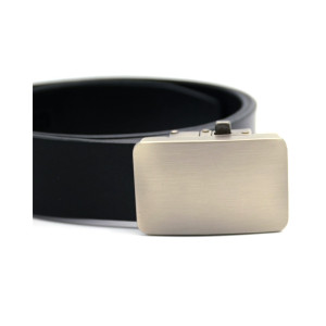 Evenodd Silver Buckle Pure Leather Belt For Men Black (MAB19032) Evenodd Silver Buckle Pure Leather Belt For Men Black (MAB19032)