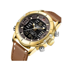 Naviforce Dual Time Edition Men's Watch Light Brown (NF-9153-9) Naviforce Dual Time Edition Men's Watch Light Brown (NF-9153-9)