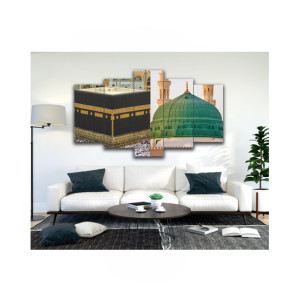 Frame Flare Kaba & Gumbad e Khizra Wall Frames - 5pcs Frame Flare Kaba & Gumbad e Khizra Wall Frames - 5pcs