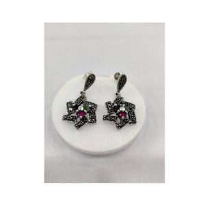 Gilgit Bazaar Multi Stone Earrings (18) Gilgit Bazaar Multi Stone Earrings (18)