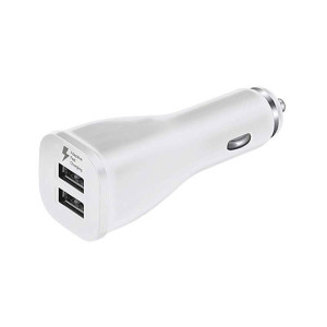 Gear Link Dual Port USB Car Charger with Type-C Cable White Gear Link Dual Port USB Car Charger with Type-C Cable White