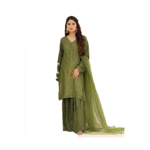 Bana's Attire Private Limited ALARA 4 Cotton Silk Shirt Green Bana's Attire Private Limited ALARA 4 Cotton Silk Shirt Green