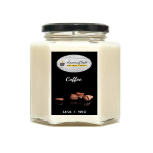 Aromaflick Coffee Hexagonal Jar Soy Candle Aromaflick Coffee Hexagonal Jar Soy Candle