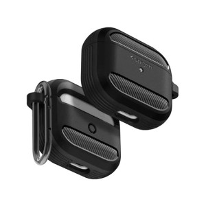 Spigen Rugged Armor Matte Black Case For Apple Airpods 3 (AMT-0739) Spigen Rugged Armor Matte Black Case For Apple Airpods 3 (AMT-0739)