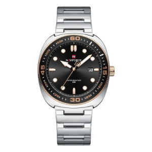 Naviforce Elite Calendar Watch For Men Silver (NF-9250-8) Naviforce Elite Calendar Watch For Men Silver (NF-9250-8)