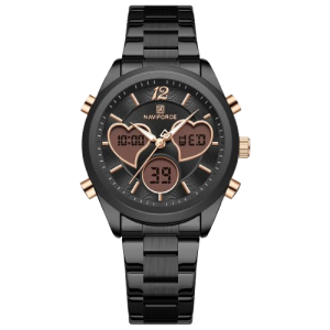 Naviforce Elegant Heart Watch For Women Black (NF-5045-1) Naviforce Elegant Heart Watch For Women Black (NF-5045-1)