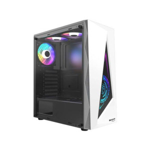 Boost Jaguar 3 RGB Fans ATX & M-ATX Gaming PC Case - White Boost Jaguar 3 RGB Fans ATX & M-ATX Gaming PC Case - White