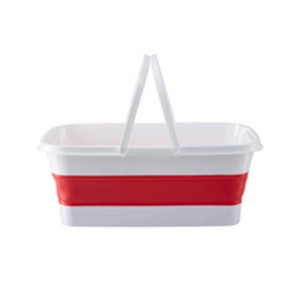 Premier Home Collapsible Laundry Basket Red/White Premier Home Collapsible Laundry Basket Red/White