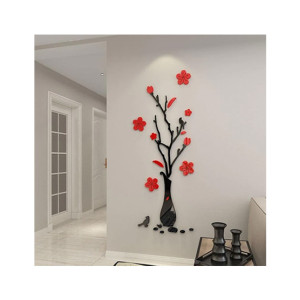 LookNBuy Lily Flower Vase Acrylic Wall Art (0063) LookNBuy Lily Flower Vase Acrylic Wall Art (0063)